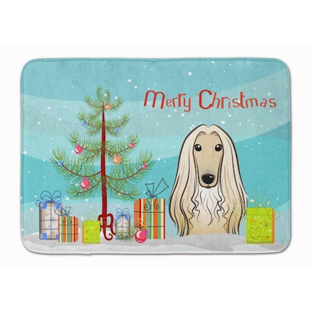 Carolines Treasures Christmas Tree and Afghan Hound Machine Washable Memory Foam Mat BB1616RUG